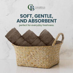 Casabella 12 Pack Flannel Face Cloth - 100% Cotton Face Towels Soft & Absorbent Super Quality Washcloths - thumbnail 6