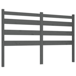 Berkfield Bed Headboard Grey 186X4X100 Cm Solid Wood Pine - thumbnail 2