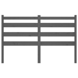 Berkfield Bed Headboard Grey 186X4X100 Cm Solid Wood Pine - thumbnail 4