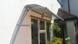 Canofix UK Canofix Door Canopy Pc 3500 Width X 650 Projection (Grey Bracket - Bronze Sheet)