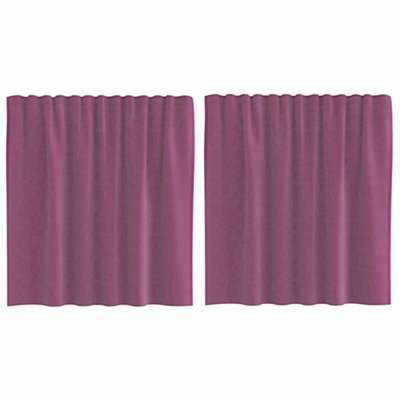 Berkfield Durable Voile Curtains With Rod Pockets 2 Pcs Purple - image 1