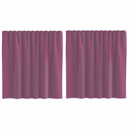 Berkfield Durable Voile Curtains With Rod Pockets 2 Pcs Purple - thumbnail 1