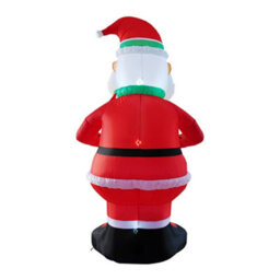Living And Home Christmas Santa Claus Holding Garland Inflatable Decoration 240Cm High - thumbnail 2