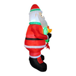 Living And Home Christmas Santa Claus Holding Garland Inflatable Decoration 240Cm High - thumbnail 3