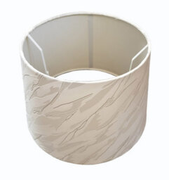"K Living 14"" Iceburg Drum Ceiling Table Lamp Shade - Cream" - thumbnail 1