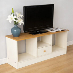 90Cm Tv Unit For 55In Tv Modern Tv Stand 3 Shelf 1 Drawer Living Room Cabinet - thumbnail 3
