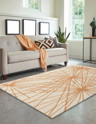 Esselle Home Aura Starburst Natural / Orange 160 X 230Cm Rug - thumbnail 7