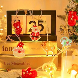 CLEFFNS Christmas Lights Decoration, 15Ft 30Led Christmas Tree Snowman Crutch String Lights For Xmas Festive Decorations, Battery Operated - thumbnail 4