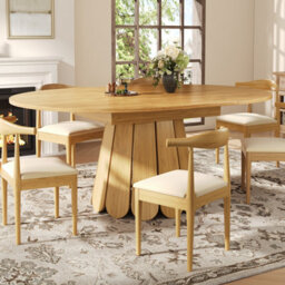 Matteo Extendable Round Dining Table, Natural Wood Effect, 118-158Cm - thumbnail 5