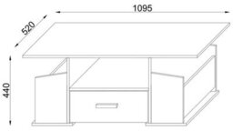 Vcm Sofatically Coffee Table Drawer Junata - thumbnail 6