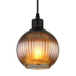 Luminosa Lighting Luminosa Zumba Dome Pendant Ceiling Light Matt Black Ball Glass Shade 1X E27 - thumbnail 3