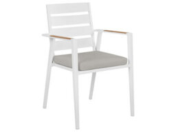 Beliani Garden Dining Set 8 Seater Valcanetto/taviano With Cushions Metal Grey - thumbnail 9
