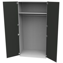 Form Darwin Gloss Anthracite & White Double Wardrobe (H)2004mm (W)1000mm (D)566mm - thumbnail 2
