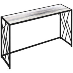 Homcom Vintage Sofa Table, Metal Frame Console Table For Hallway Living Room - thumbnail 2