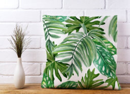 Warren Reed Designer Exotic Rainforest Leaves Cushions 45Cm X 45Cm - thumbnail 2