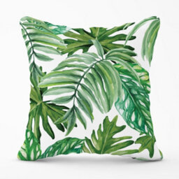 Warren Reed Designer Exotic Rainforest Leaves Cushions 45Cm X 45Cm - thumbnail 1