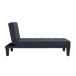 Dorel Adalynn Chaise Lounger In Linen Look Blue - thumbnail 6