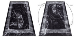 RugsX Miro 51278.810 Washing Carpet Marble, Greek Anti-Slip - Black White 140X190 Cm - thumbnail 2