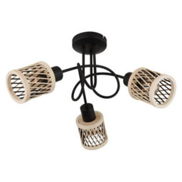 Luminosa Lighting Luminosa Mali Multi Arm Semi Flush Ceiling Lamp Matt Black 3X E14 - thumbnail 2