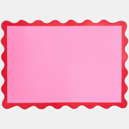 Ohs Scallop Edge Rug Soft Non Slip Floor Carpet Area Mat, Pink/red - 120 X 170Cm - thumbnail 3