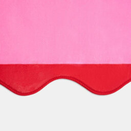Ohs Scallop Edge Rug Soft Non Slip Floor Carpet Area Mat, Pink/red - 120 X 170Cm - thumbnail 5