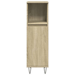 Berkfield Bathroom Cabinet Sonoma Oak 30X30X100 Cm Engineered Wood - thumbnail 4