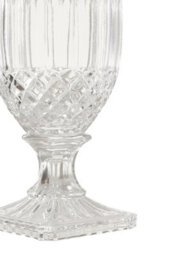 Orsina Footed Vase With Square Base, White Polyresin Design With Textured Finish, Ideal For Displaying - thumbnail 4