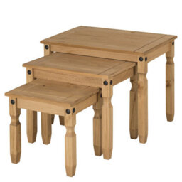 Nest Of Tables 3 Mexican Solid Pine Side/end Tables By - thumbnail 3