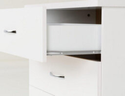 Seconique Nevada 3 Drawer Chest White High Gloss - thumbnail 9