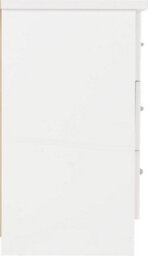 Seconique Nevada 3 Drawer Chest White High Gloss - thumbnail 5