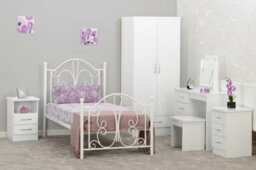 Seconique Nevada 3 Drawer Chest White High Gloss - thumbnail 4