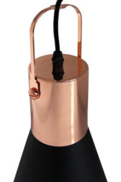 Long Life Lamps Company Retro Industrial Black Metal Ceiling Pendant Light With Gold Finish Inner M0032 - thumbnail 5