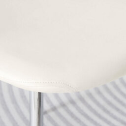 Furniturebox Set Of 2 - Corona Modern Dining Chairs - White Faux Leather Chrome Leg Dining Chairs - Kitchen Dining Room Chairs - thumbnail 7