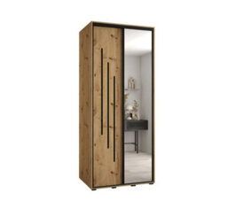 Arte Compact Oak Artisan Cannes Ix Sliding Door Wardrobe 110Cm - Vertical Storage For Modern Living - thumbnail 2