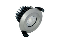 Luminosa Lighting Luminosa Led Ip65 Fire Rated Downlight Recessed Spotlight 10W 4000K 850Lm Dimmable Bezel Satin Nickel Ip65