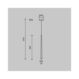 Luminosa Lighting Luminosa Cascade Modern Slim Pendant Ceiling Light Brass 700Lm 1Xled - thumbnail 2
