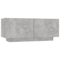 Berkfield Bedside Cabinet Concrete Grey 100X35X40 Cm Engineered Wood - thumbnail 2
