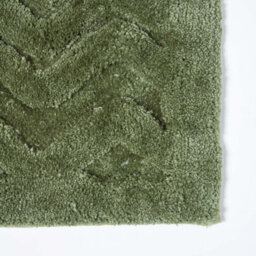 Homescapes Chevron Pattern Thick Sage Green Bathmat - thumbnail 2