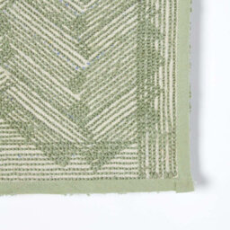 Homescapes Chevron Pattern Thick Sage Green Bathmat - thumbnail 4