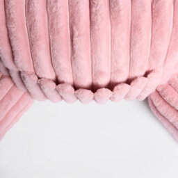OHS Reading Cushion Faux Fur Fleece Heatable Lumbar Pillow, Blush - One Size - thumbnail 8