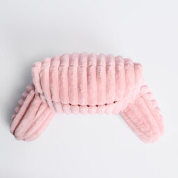 OHS Reading Cushion Faux Fur Fleece Heatable Lumbar Pillow, Blush - One Size - thumbnail 7