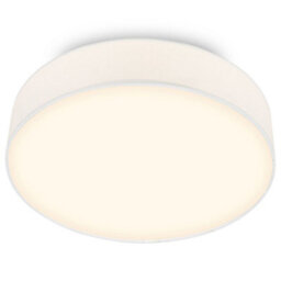 Briloner Mains-Powered Led White Fabric Shade Ceiling Light (Dia)38Cm - thumbnail 1