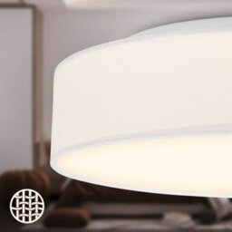 Briloner Mains-Powered Led White Fabric Shade Ceiling Light (Dia)38Cm - thumbnail 3
