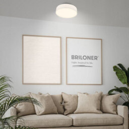 Briloner Mains-Powered Led White Fabric Shade Ceiling Light (Dia)38Cm - thumbnail 7