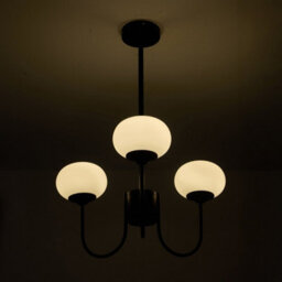 Living And Home 3-Light Creamy White Glass Shades Lampshade Pendant Light Chandelier Fixture E27 - thumbnail 6