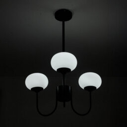 Living And Home 3-Light Creamy White Glass Shades Lampshade Pendant Light Chandelier Fixture E27 - thumbnail 5