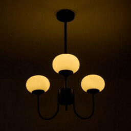 Living And Home 3-Light Creamy White Glass Shades Lampshade Pendant Light Chandelier Fixture E27 - thumbnail 4