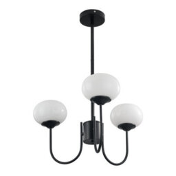 Living And Home 3-Light Creamy White Glass Shades Lampshade Pendant Light Chandelier Fixture E27 - thumbnail 1
