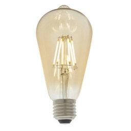 Vintage Style Led Filament Bulb - Pear Shaped E27 Lamp - Amber Tinted Glass - thumbnail 5