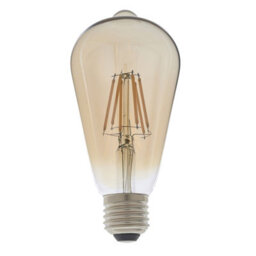 Vintage Style Led Filament Bulb - Pear Shaped E27 Lamp - Amber Tinted Glass - thumbnail 2